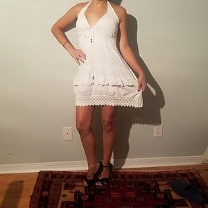 100% cotton halter dress